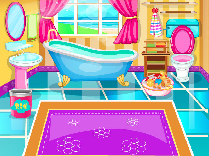 bathroom clean up game